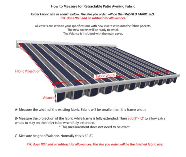 Replacement Fabric for Retractable Awnings-Sunbrella Fabric - Image 2